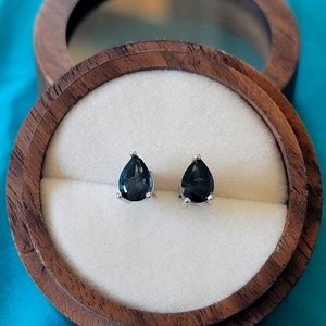 2ctw london blue topaz gemstone pear cut earrings in platinum over .925 silver